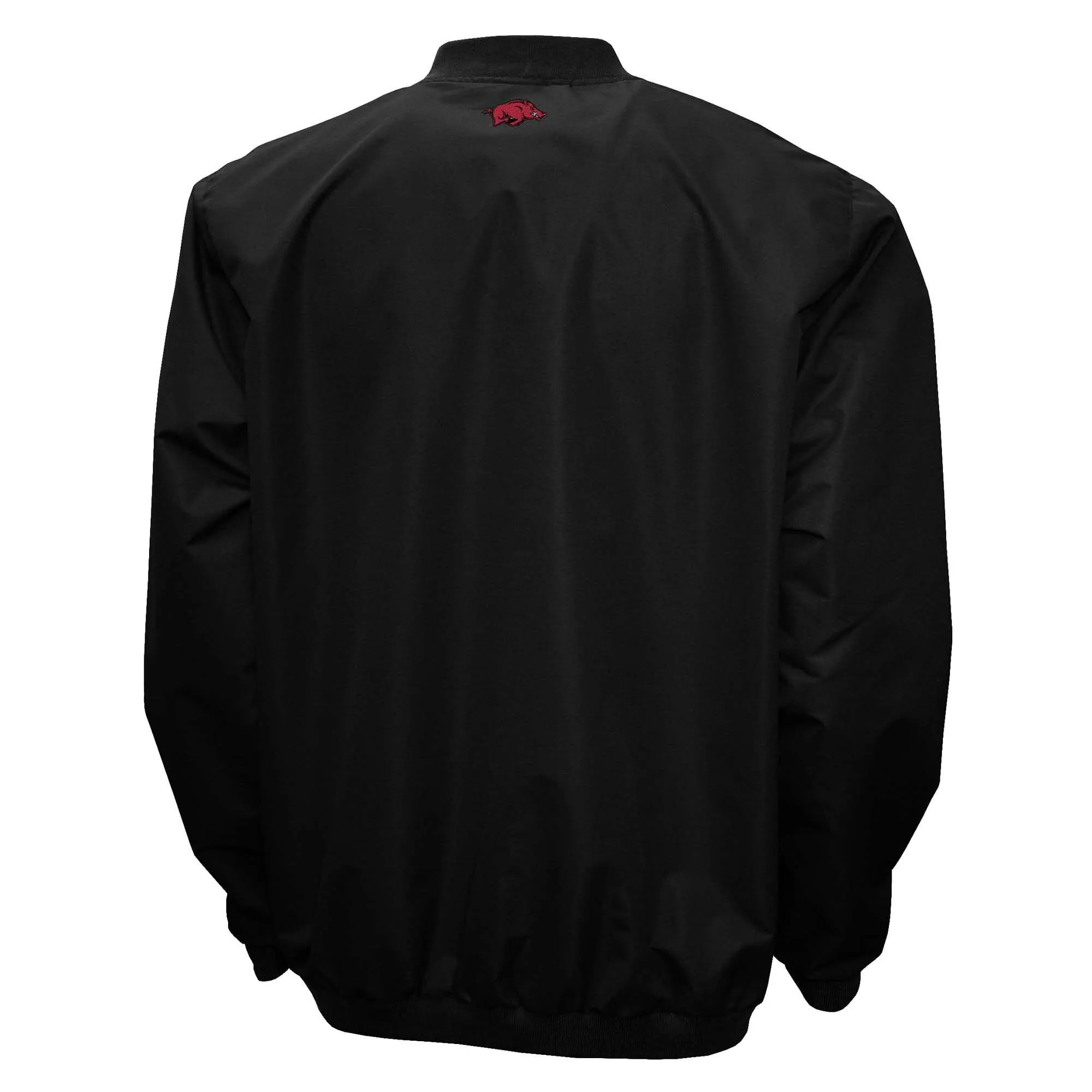 Men's Franchise Club Black Arkansas Razorbacks Windshell FC Member V-Neck Pullover Jacket