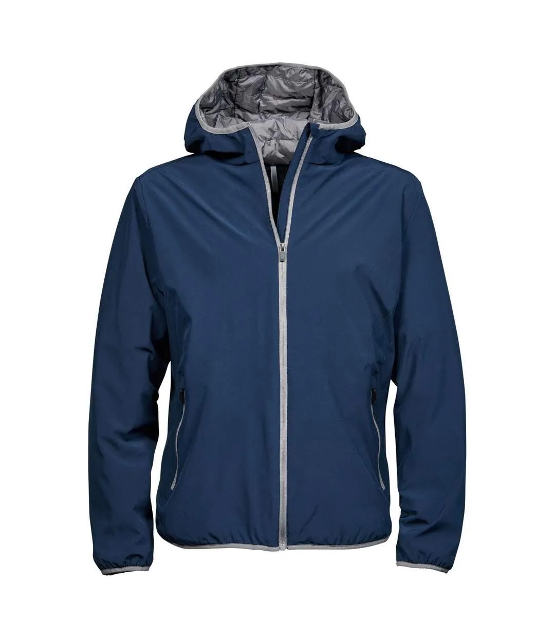 Mens new york jacket waterproof, windproof & breathable navy/light grey Tee Jays