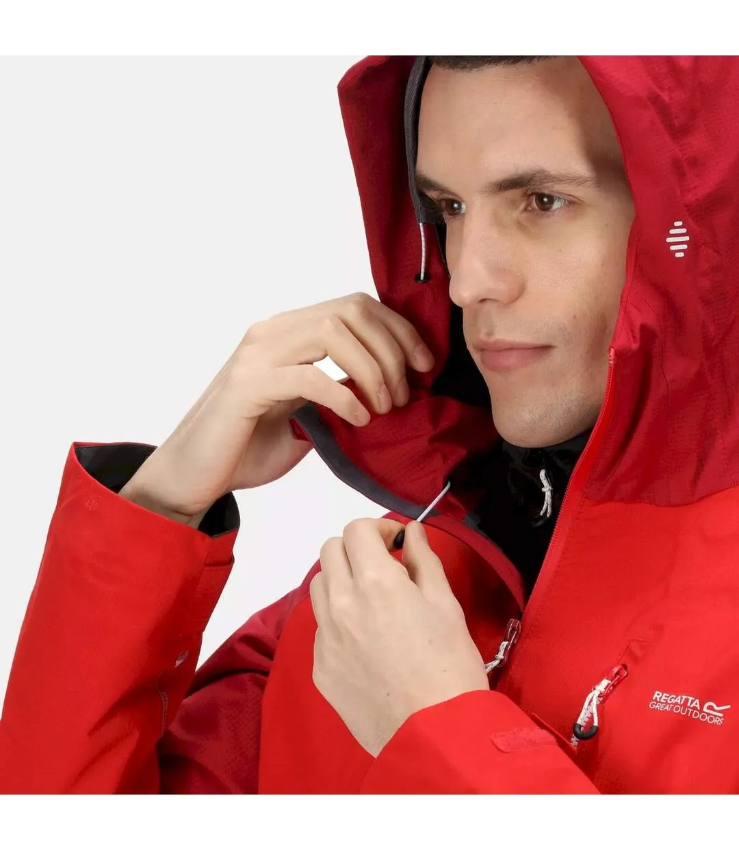 Mens sacramento viii waterproof jacket dark red/chinese red Regatta