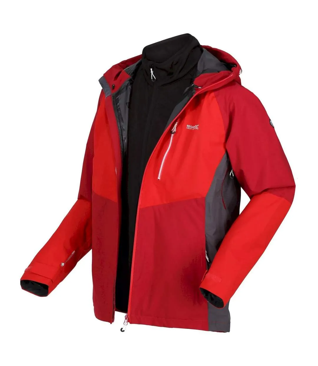 Mens sacramento viii waterproof jacket dark red/chinese red Regatta