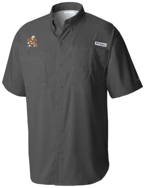 Miami Hurricanes Columbia PFG Tamiami Shirt  Sebastian Logo - Forged Gray