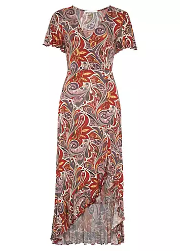 Mock Wrap Print Maxi Dress by LASCANA | Look Again