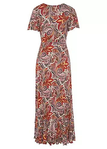 Mock Wrap Print Maxi Dress by LASCANA | Look Again