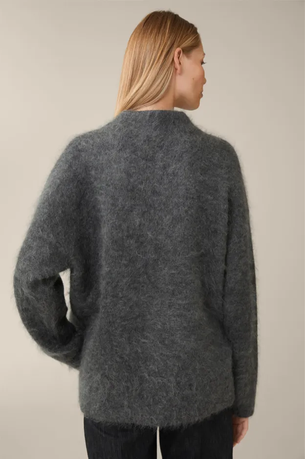 Mohair Wollmix Stehkragen Pullover