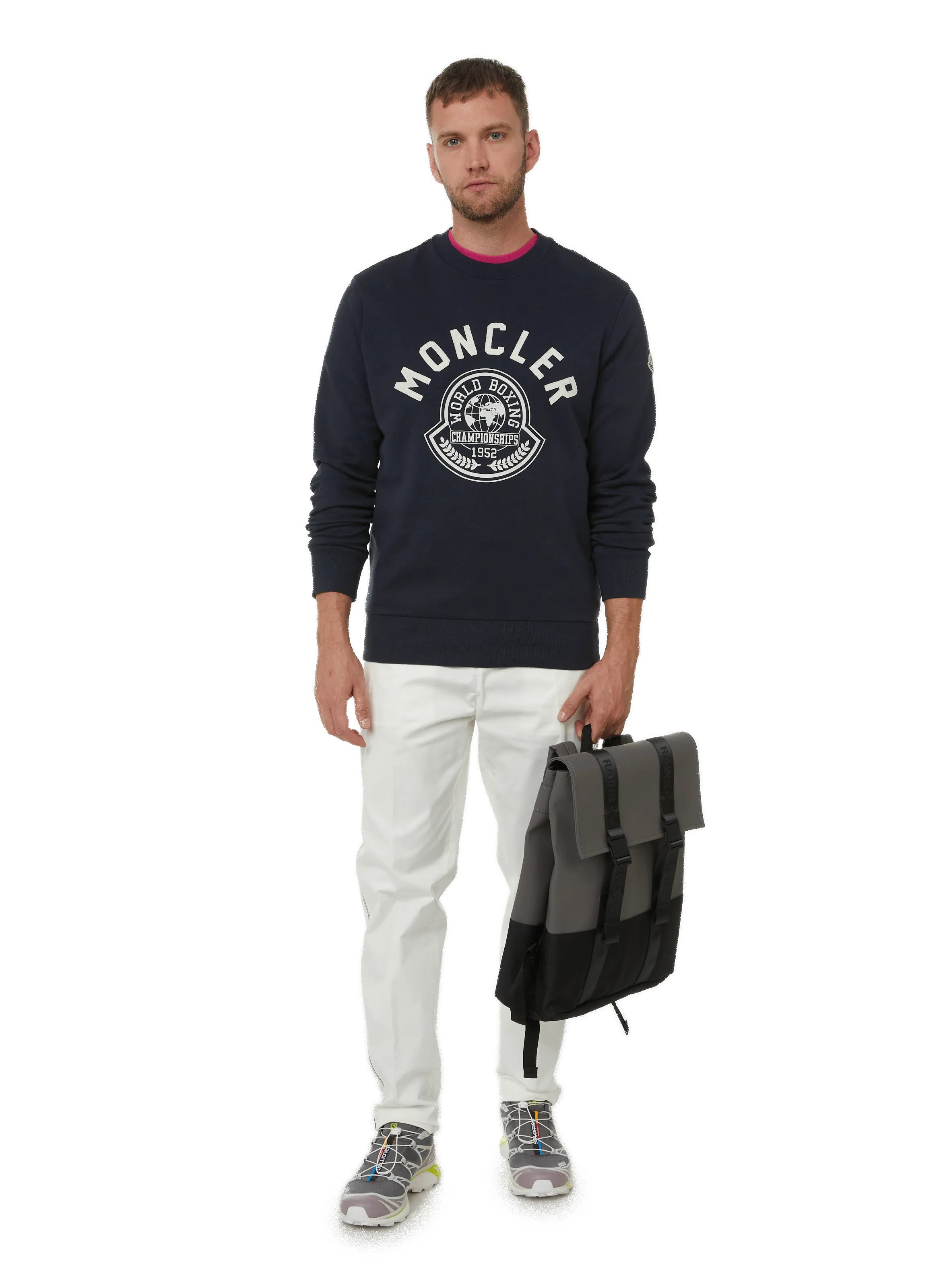 MONCLER  Cotton-blend sweatshirt  - Black