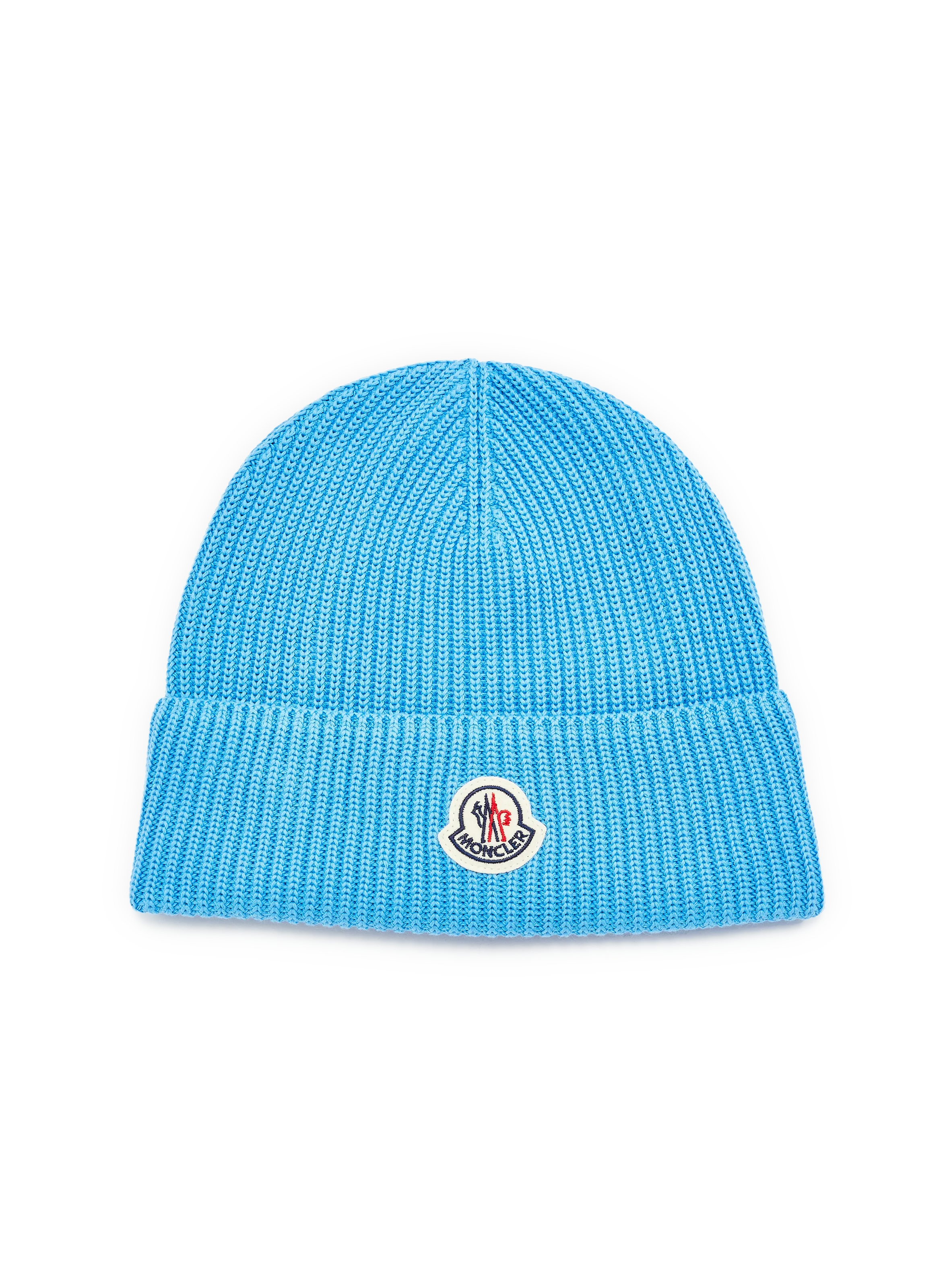 MONCLER  Cotton-knit beanie - Blue