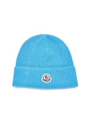 MONCLER  Cotton-knit beanie - Blue