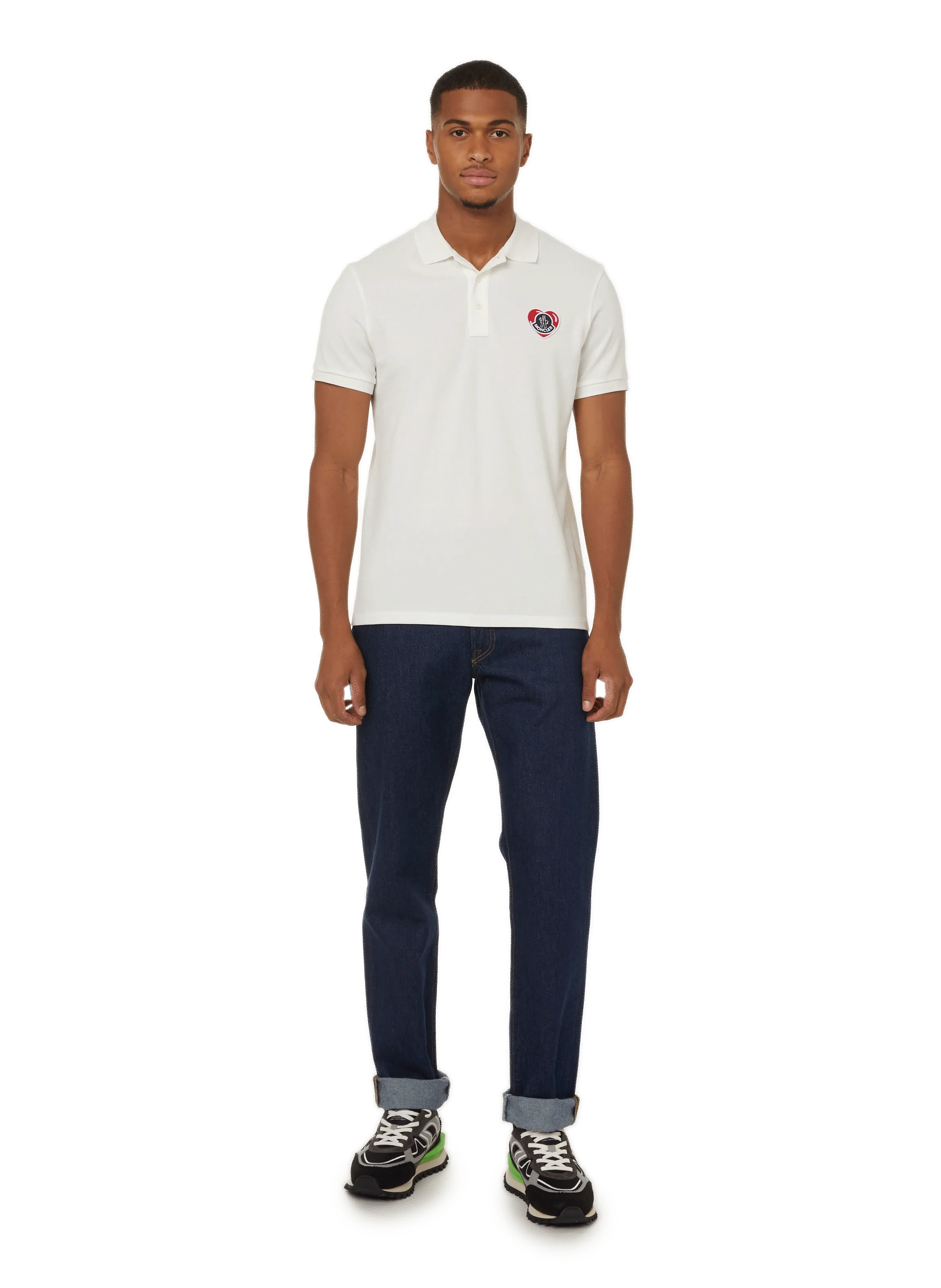 MONCLER  Cotton polo shirt - White