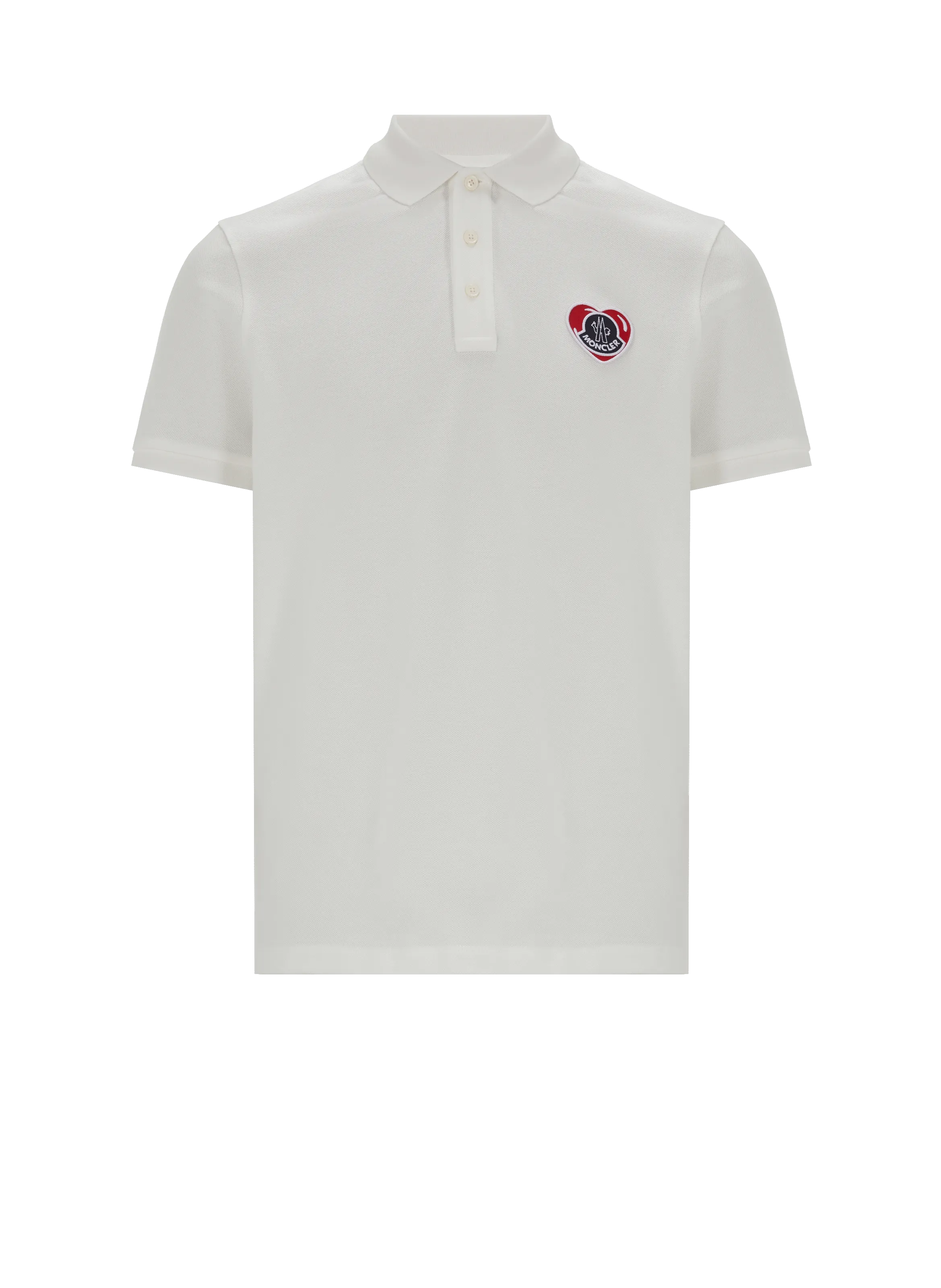 MONCLER  Cotton polo shirt - White