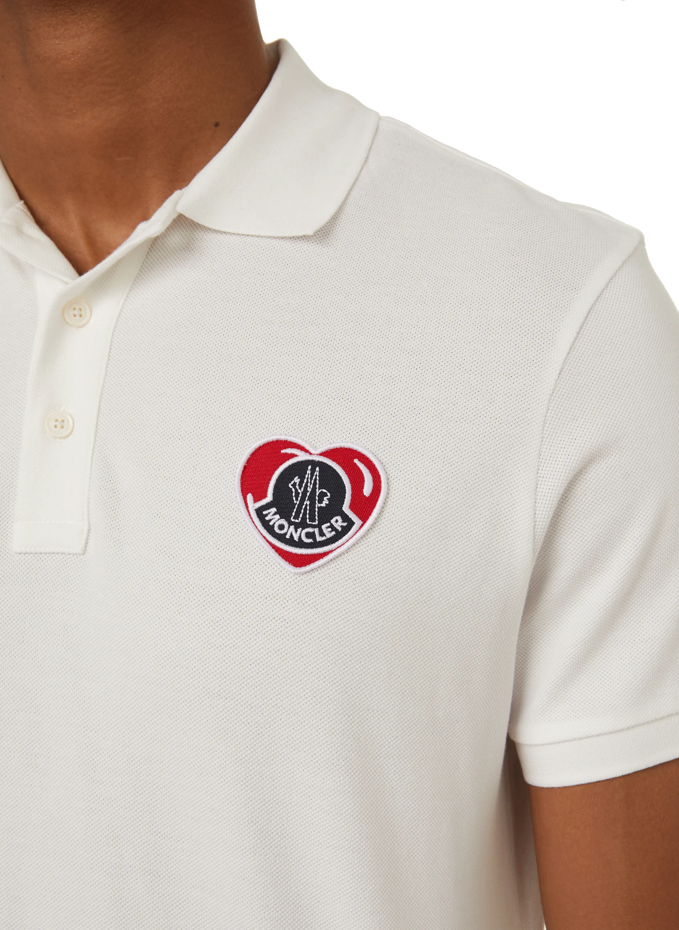 MONCLER  Cotton polo shirt - White