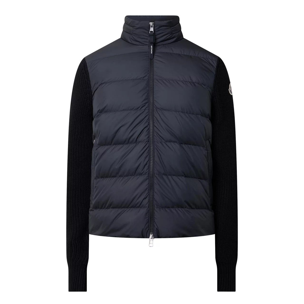 MONCLER Hybrid Zip-Up Cardigan - Black