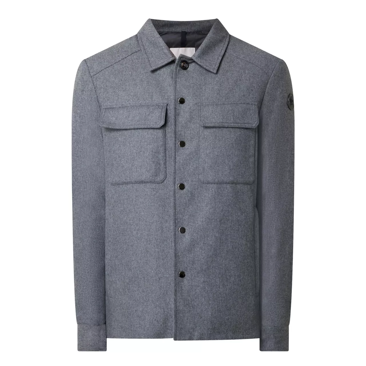 MONCLER Larribet Logo Badge Overshirt - Grey