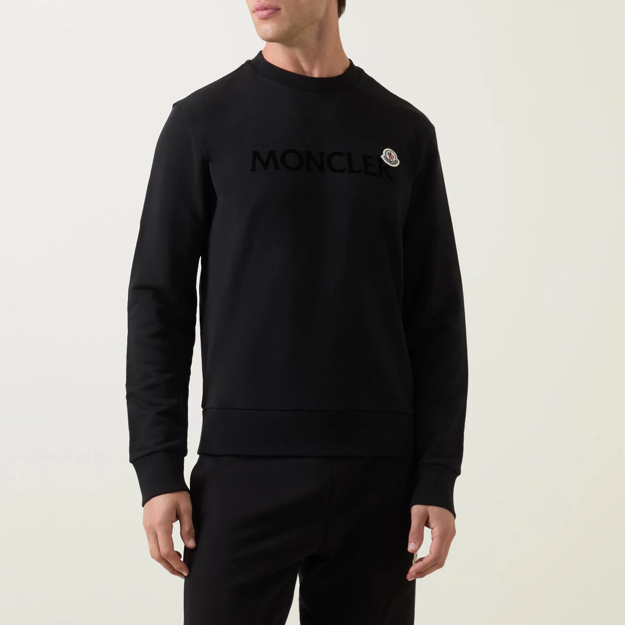 MONCLER Logo Badge Sweatshirt - Black