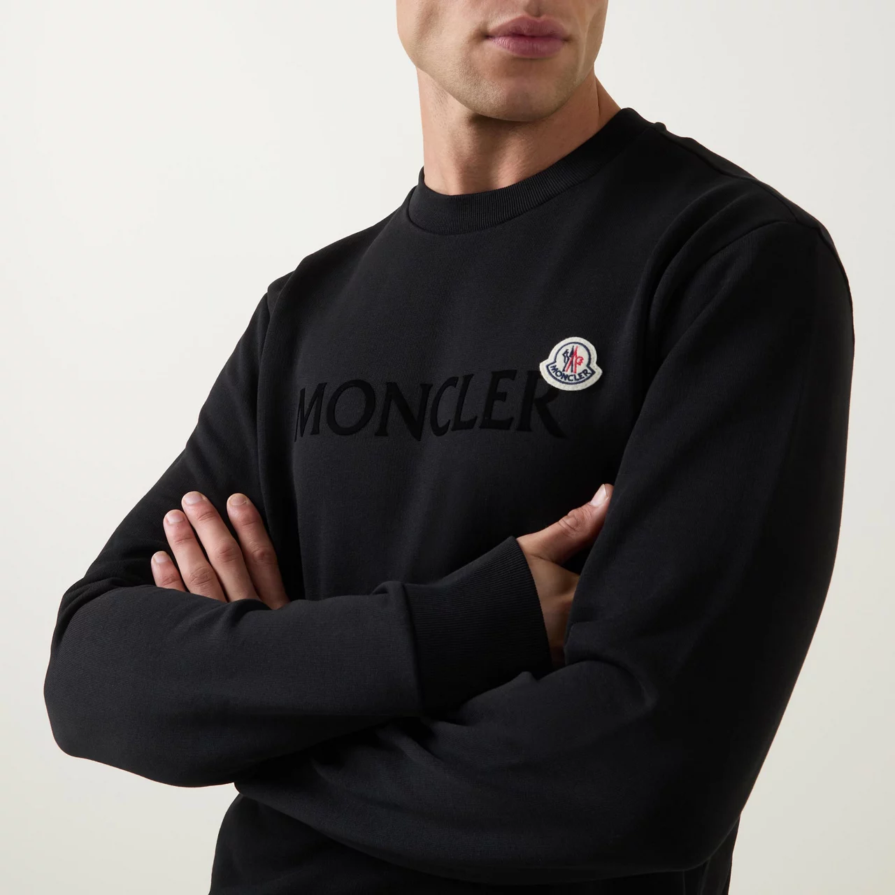 MONCLER Logo Badge Sweatshirt - Black