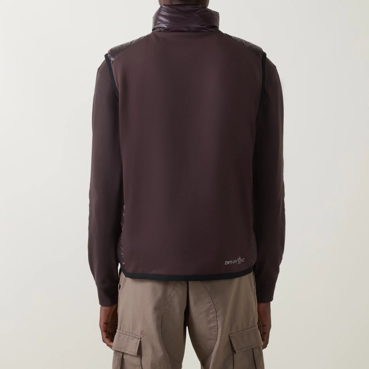 MONCLER Logo Padded Gilet - Wine