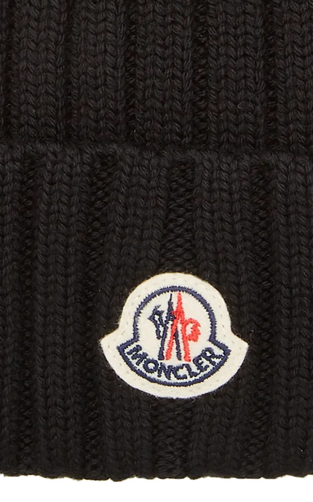 Moncler Ribbed-Knit Wool Beanie