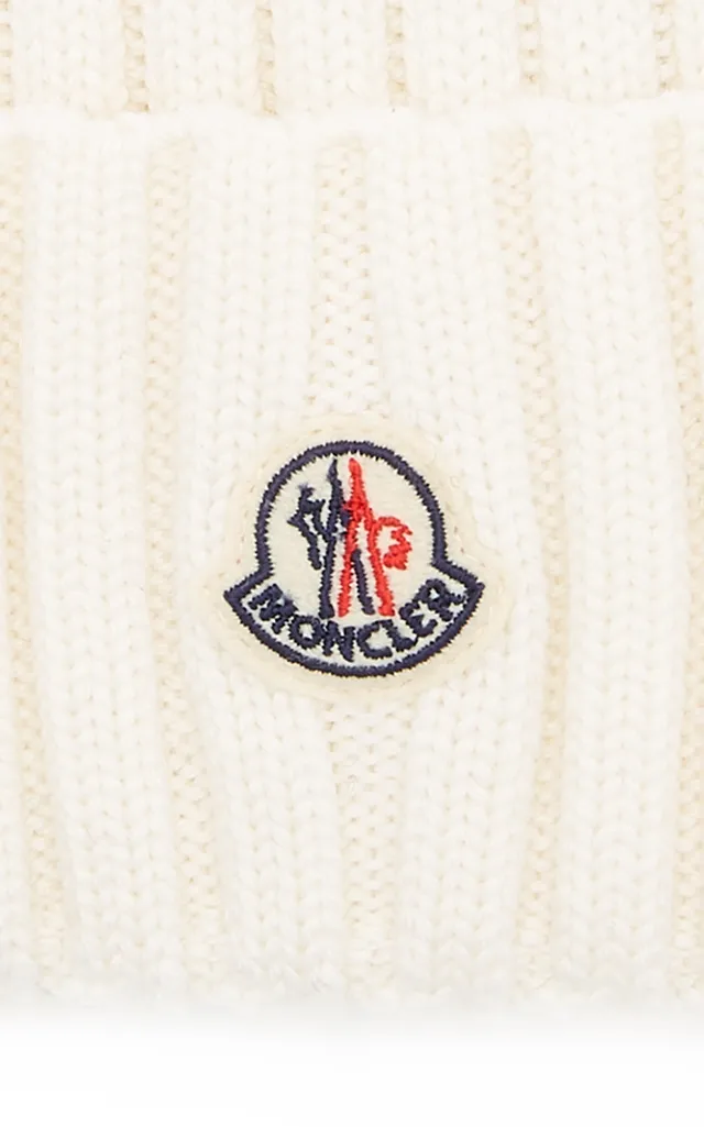 Moncler Ribbed-Knit Wool Beanie