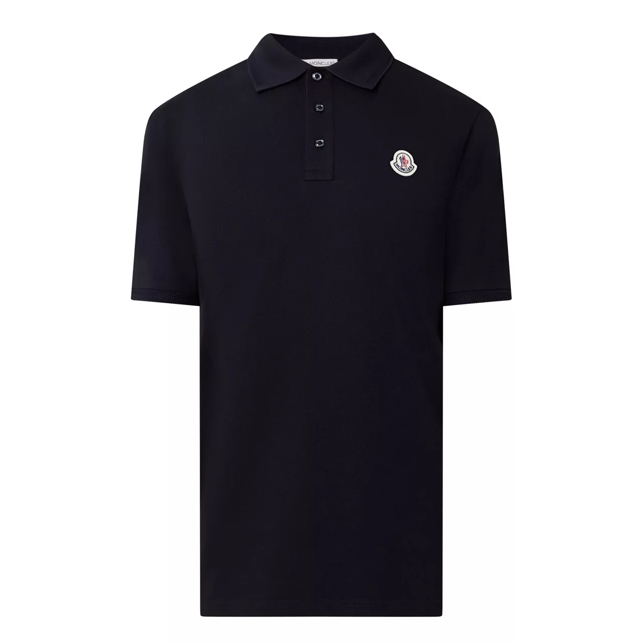 MONCLER Short Sleeve Polo Shirt - Navy