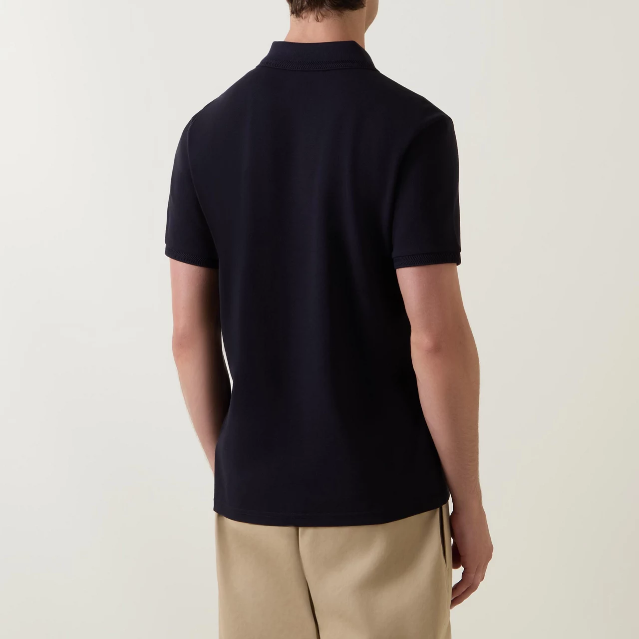 MONCLER Short Sleeve Polo Shirt - Navy