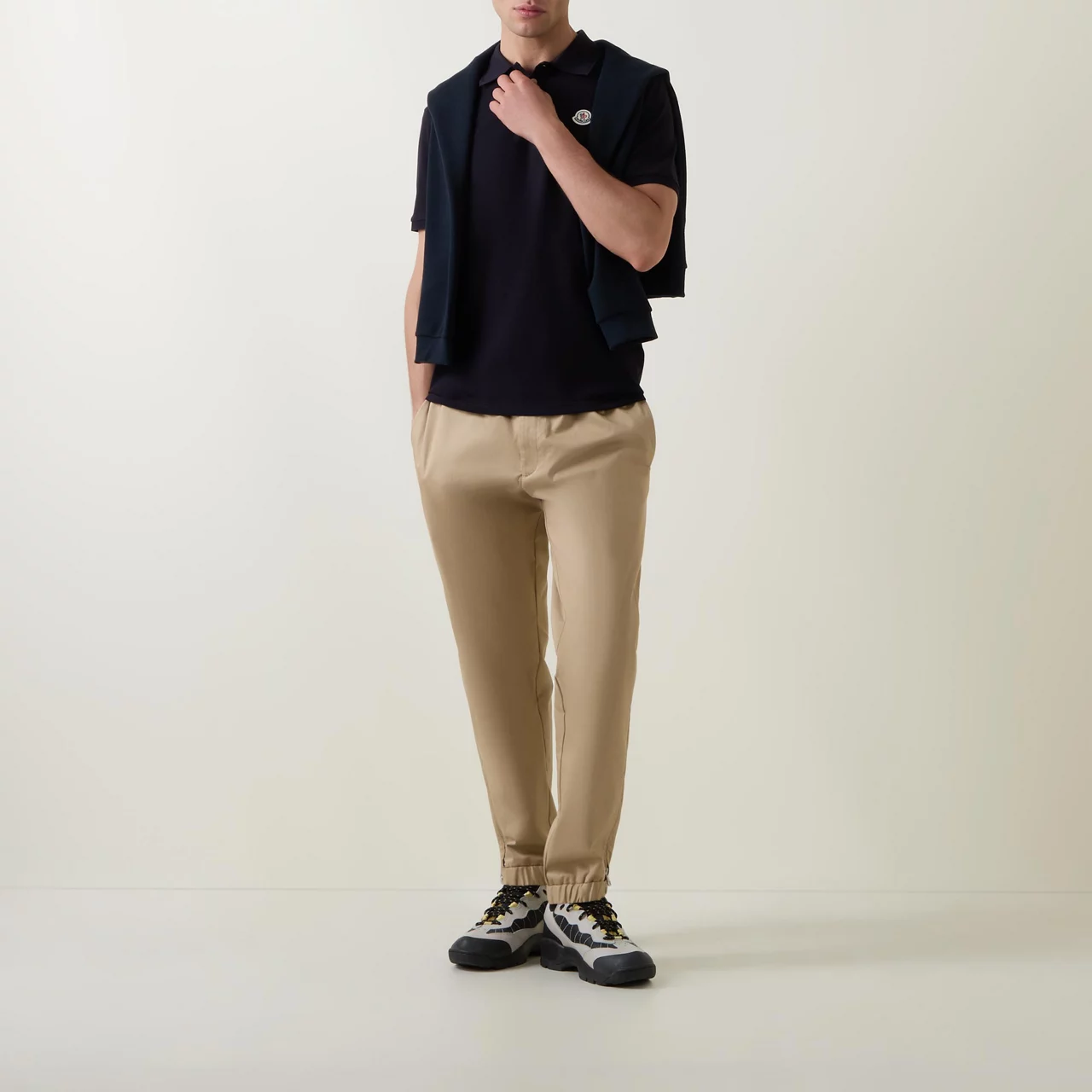 MONCLER Short Sleeve Polo Shirt - Navy