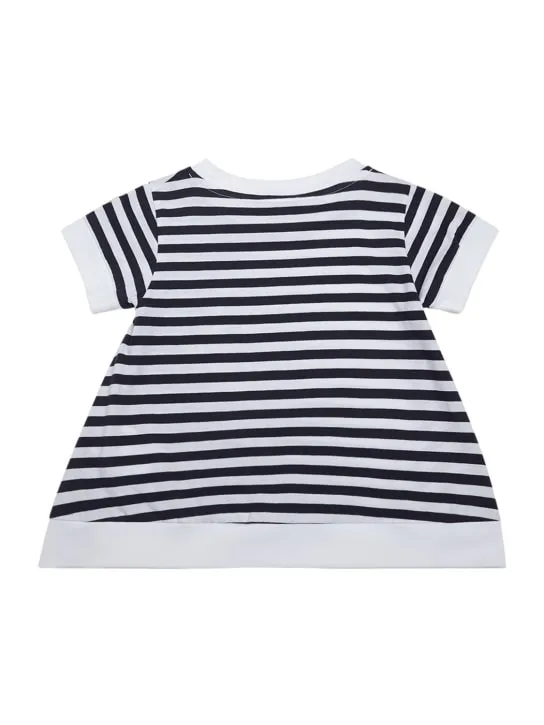 Moncler   Striped logo cotton t-shirt 