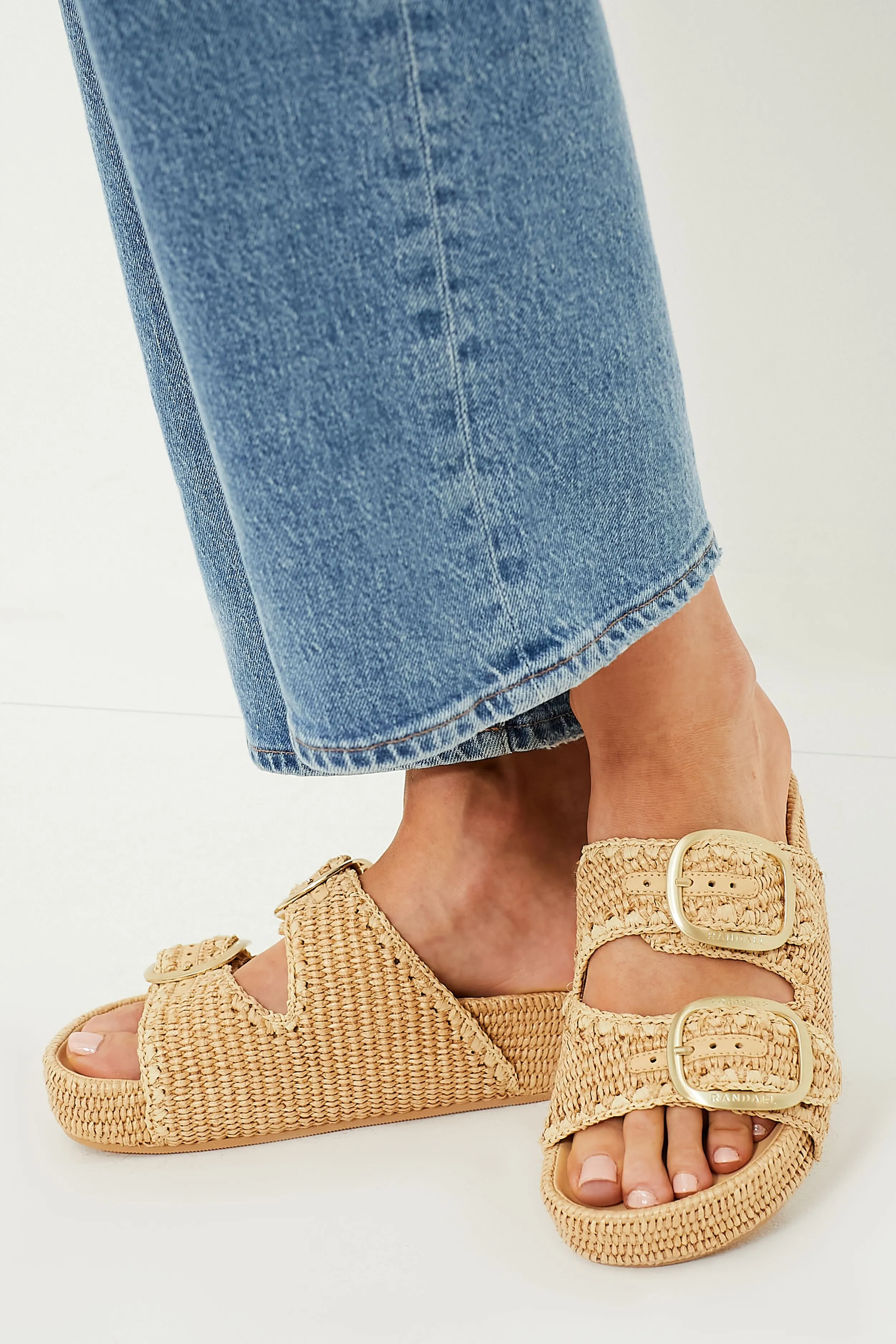 Natural Chunky Woven Raffia Sandals