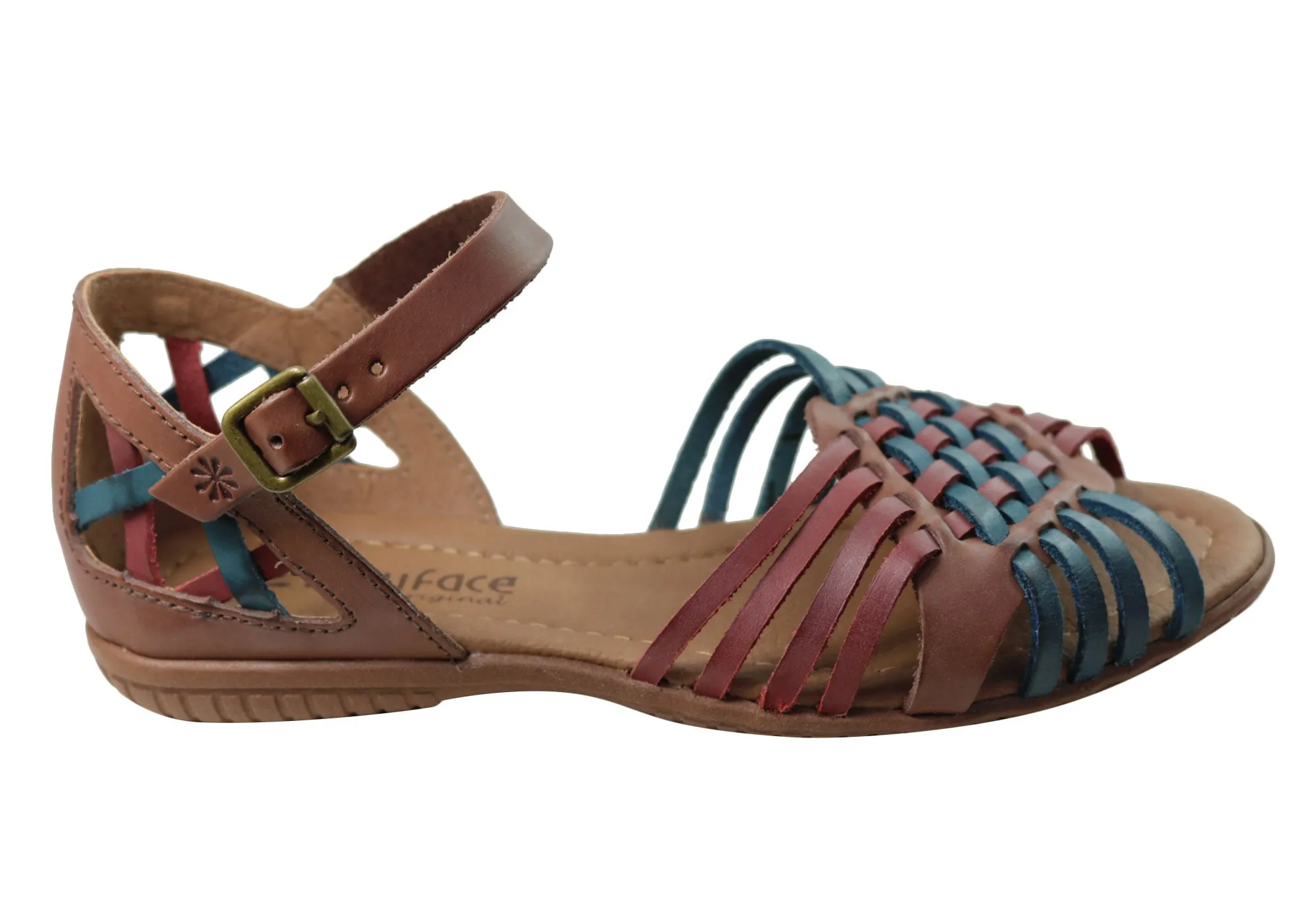 New Face Tamara Womens Comfortable Leather Sandals Made In Brazil