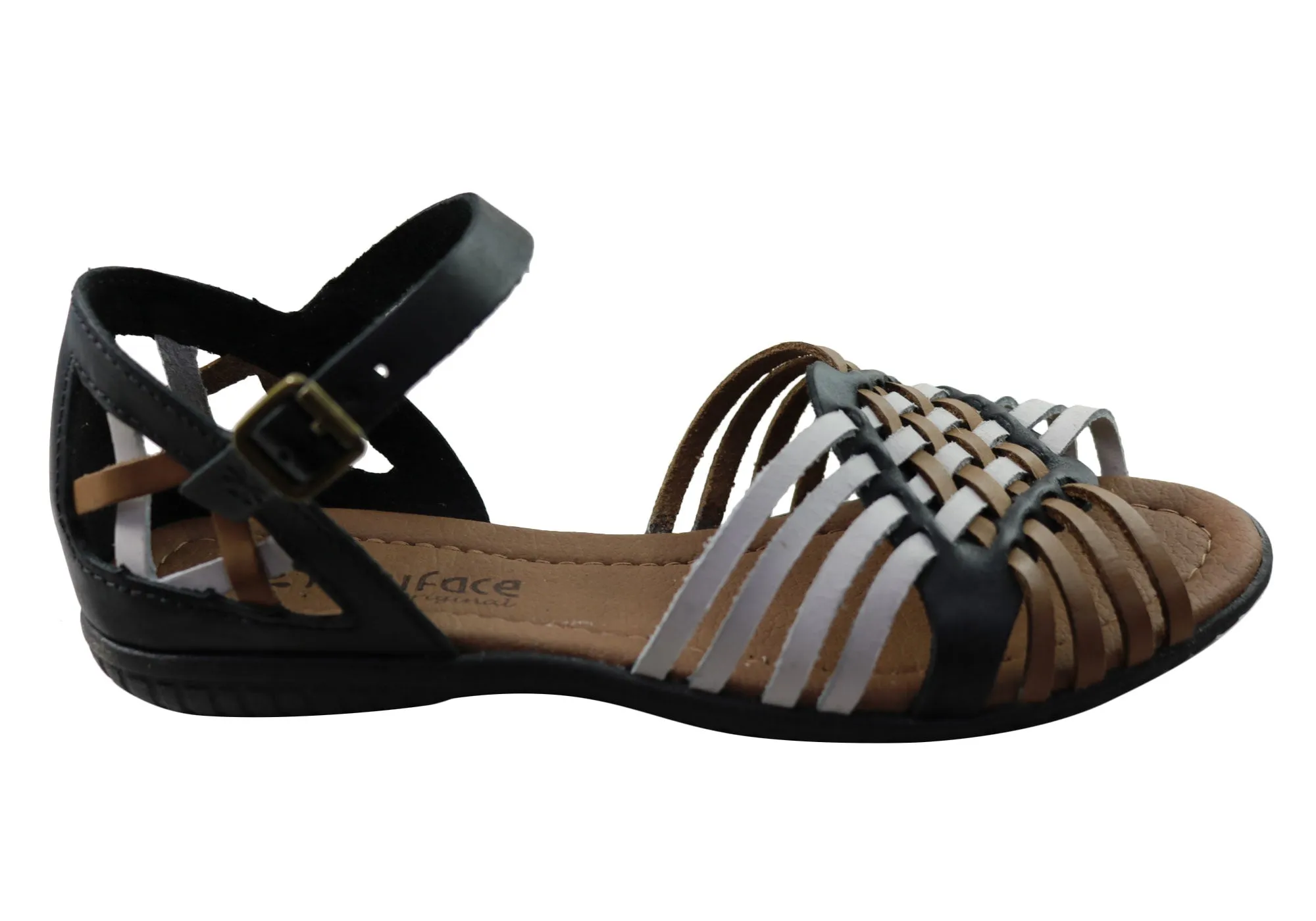 New Face Tamara Womens Comfortable Leather Sandals Made In Brazil