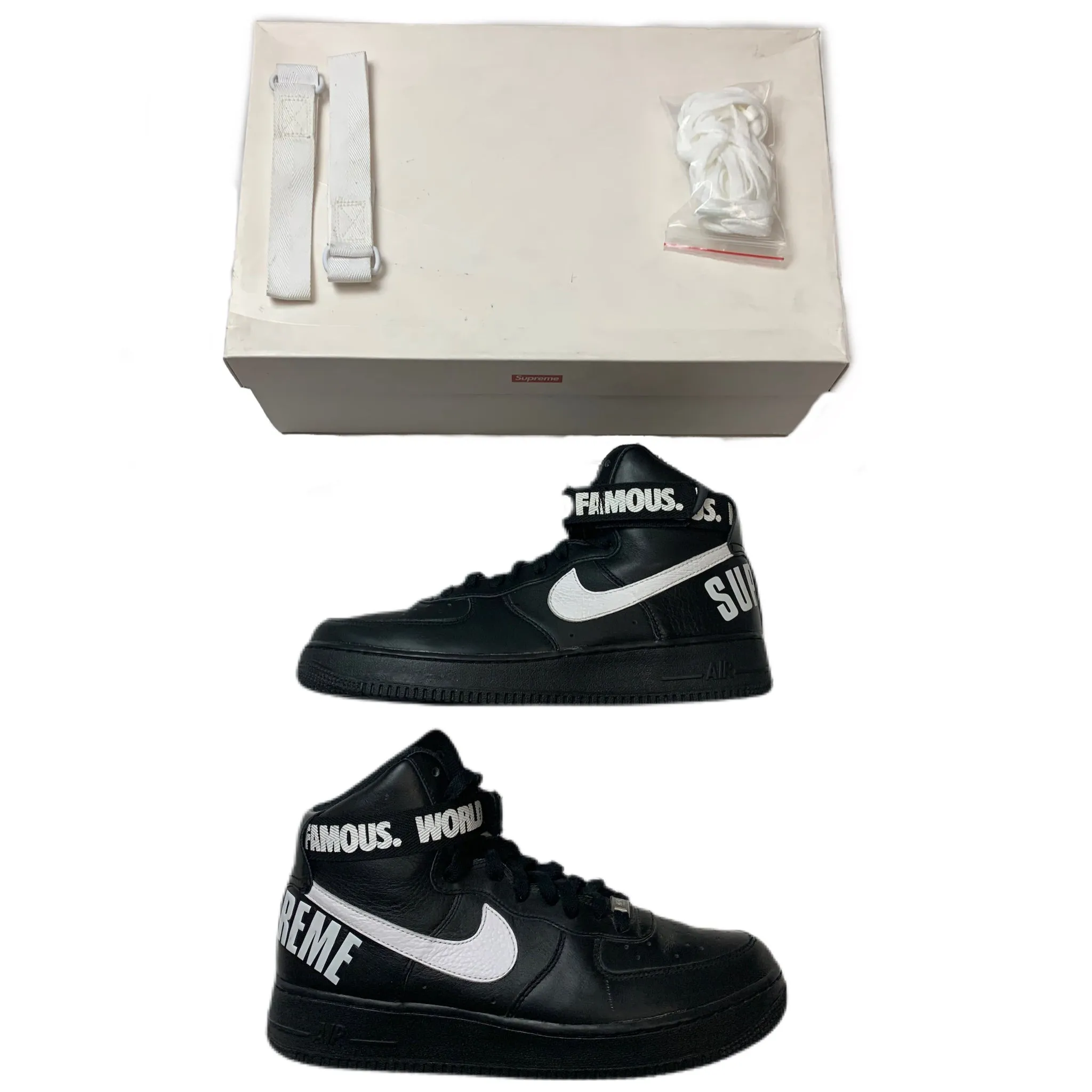 Nike Air Force 1 Supreme World Famous Black (Used)