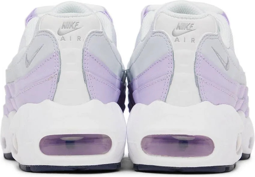 Nike Kids White & Purple Air Max 95 Recraft Sneakers