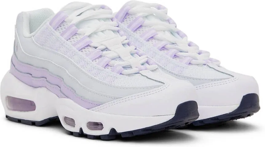 Nike Kids White & Purple Air Max 95 Recraft Sneakers