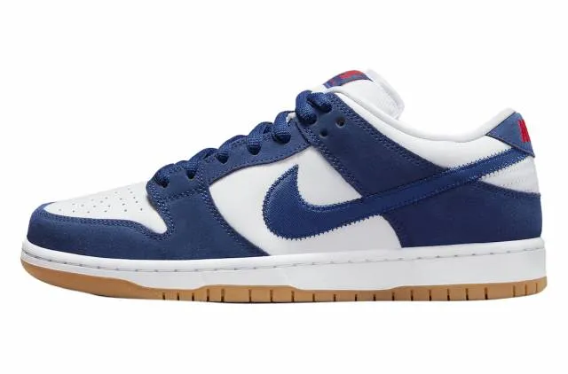 Nike SB Dunk Low Los Angeles Dodgers White Deep Royal Bl...