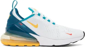 Nike White & Blue Air Max 270 Sneakers