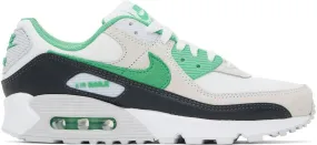 Nike White & Green Air Max 90 Sneakers