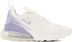 Nike White & Purple Air Max 270 Sneakers