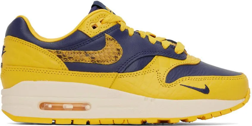 Nike Yellow & Navy Air Max 1 Premium Sneakers