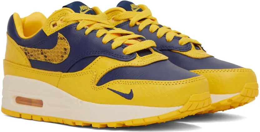 Nike Yellow & Navy Air Max 1 Premium Sneakers