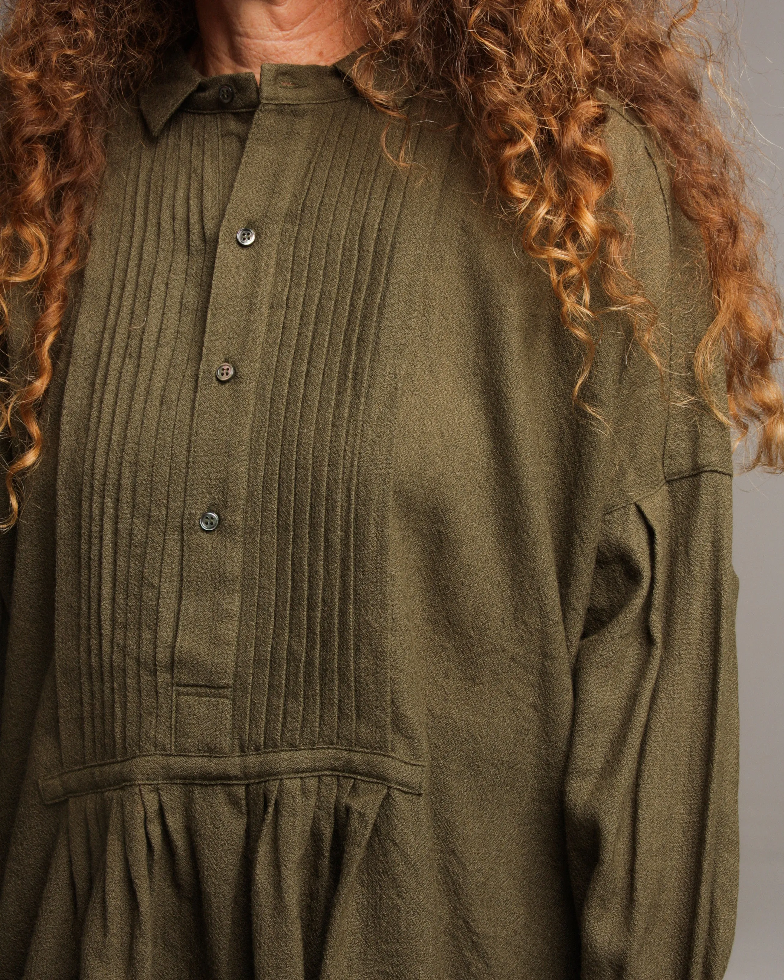 Olive Pullover Blouse