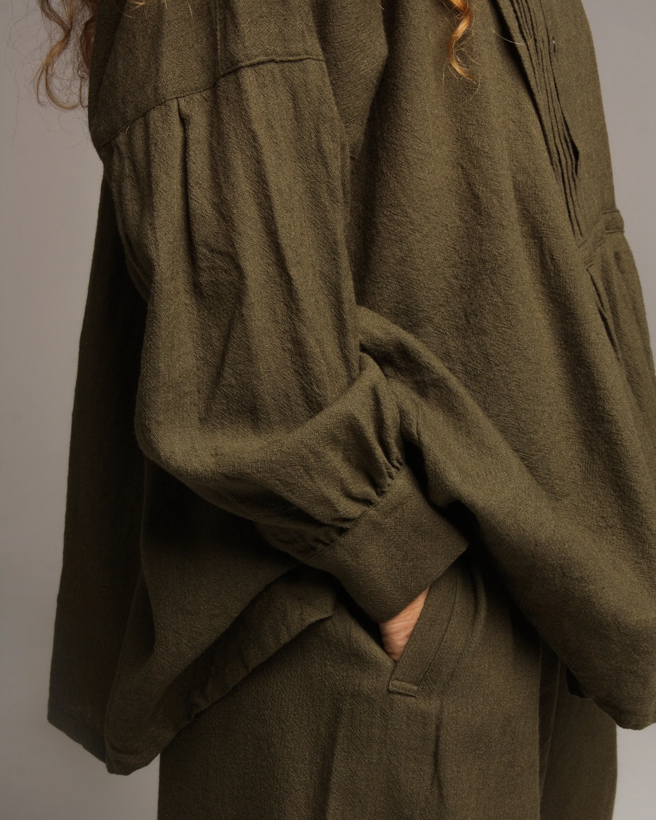 Olive Pullover Blouse