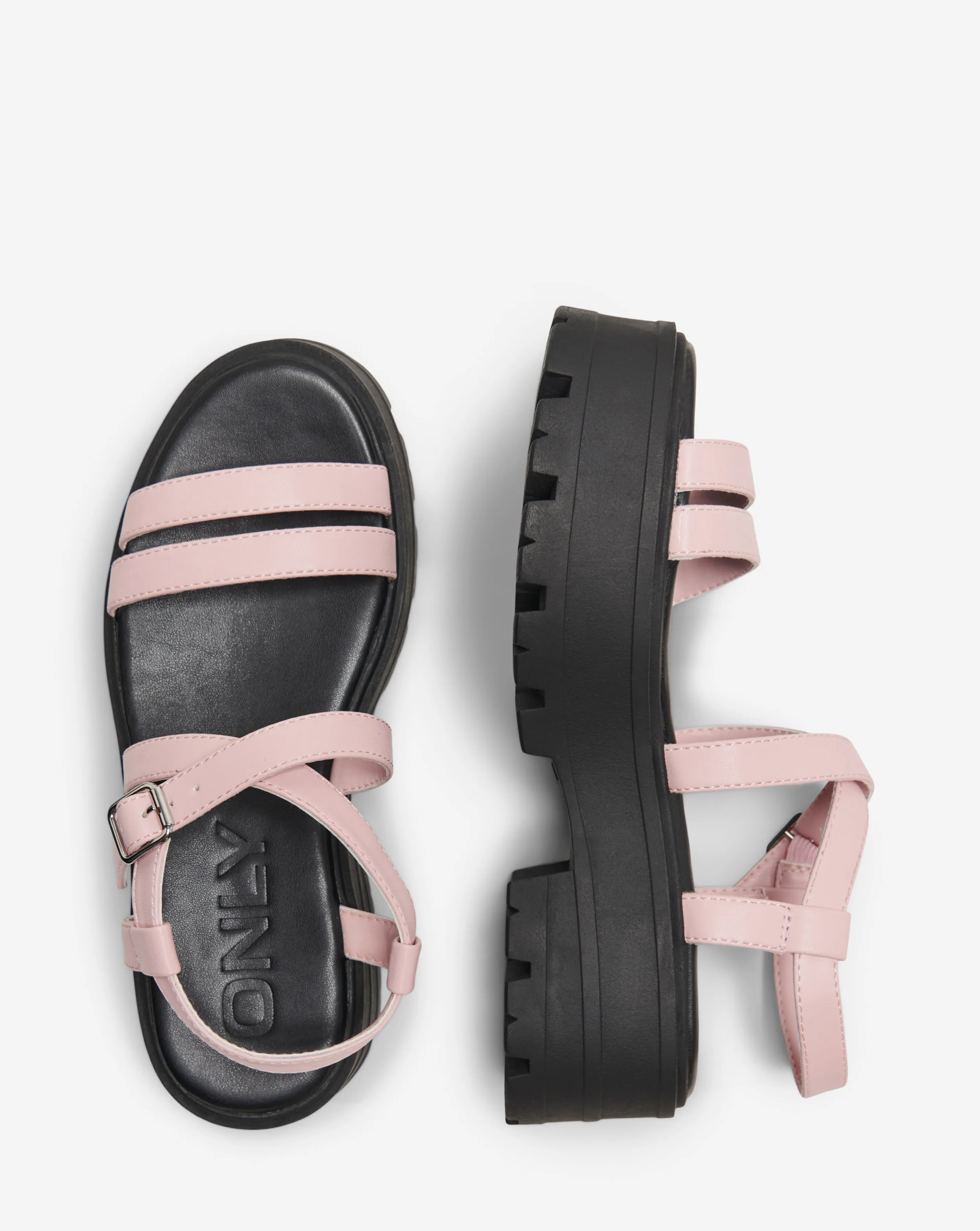 Only Mercery Chunky Sandals with Adjustable Buckle Standard Fit | Simply Be