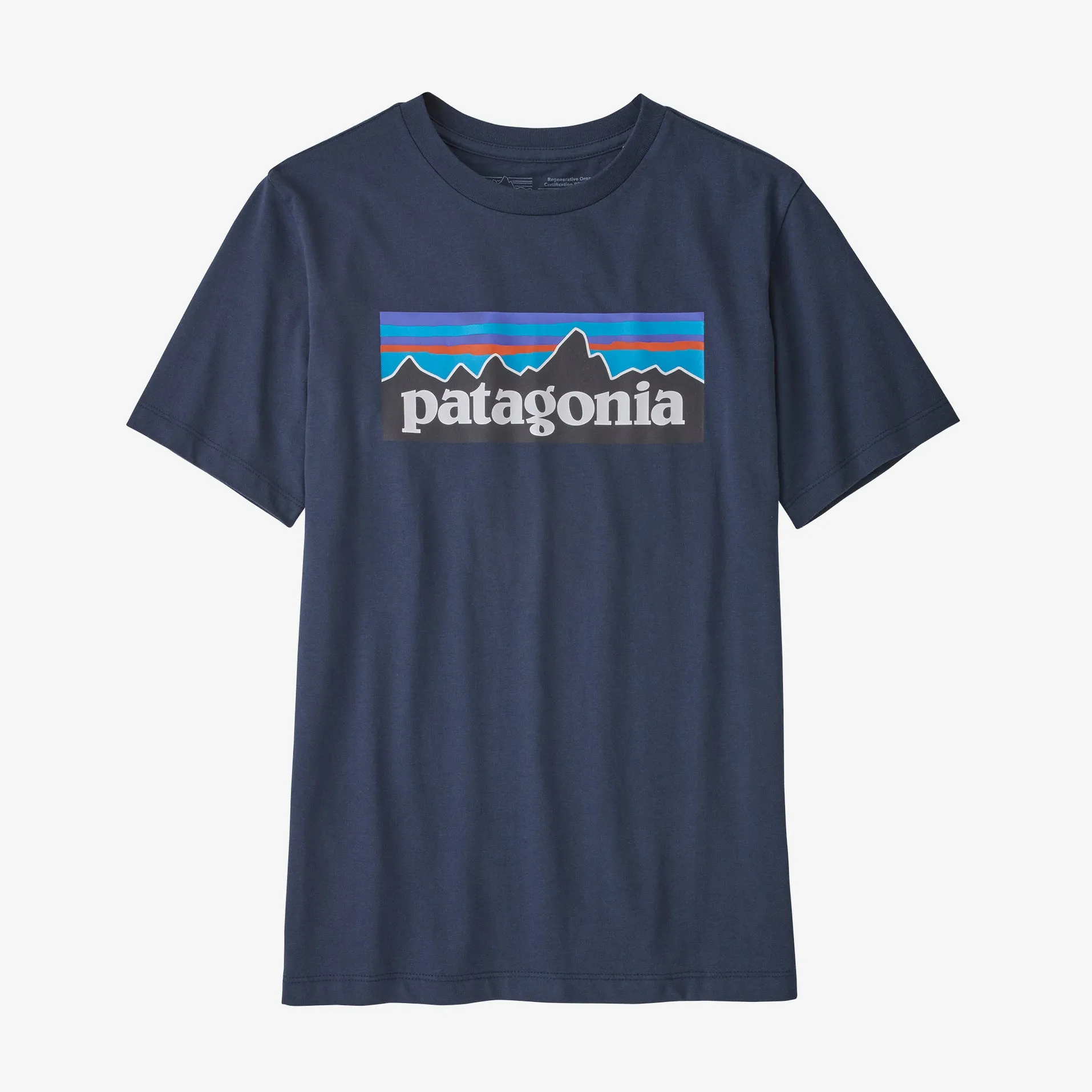 Patagonia Boys' Regenerative Organic Cotton P-6 Logo T-Shirt