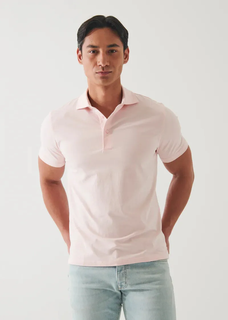 Patrick Assaraf Knit Polo- Pale Pink