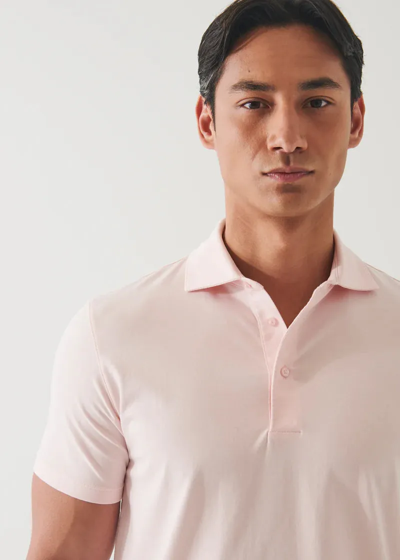 Patrick Assaraf Knit Polo- Pale Pink