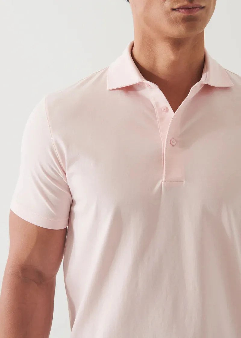 Patrick Assaraf Knit Polo- Pale Pink