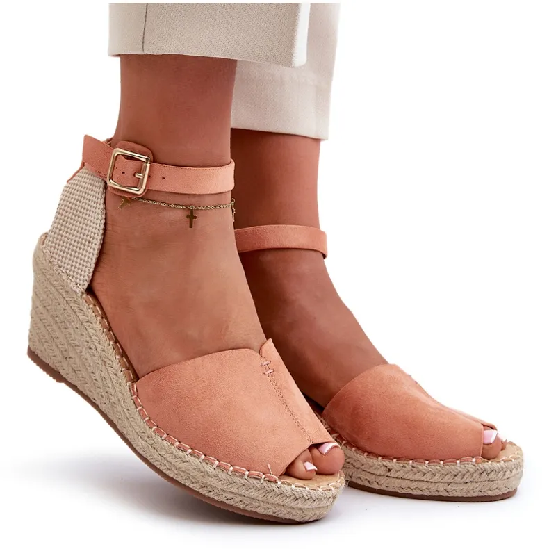 PE1 Comfortable Women's Wedge Sandals Light pink Dellia