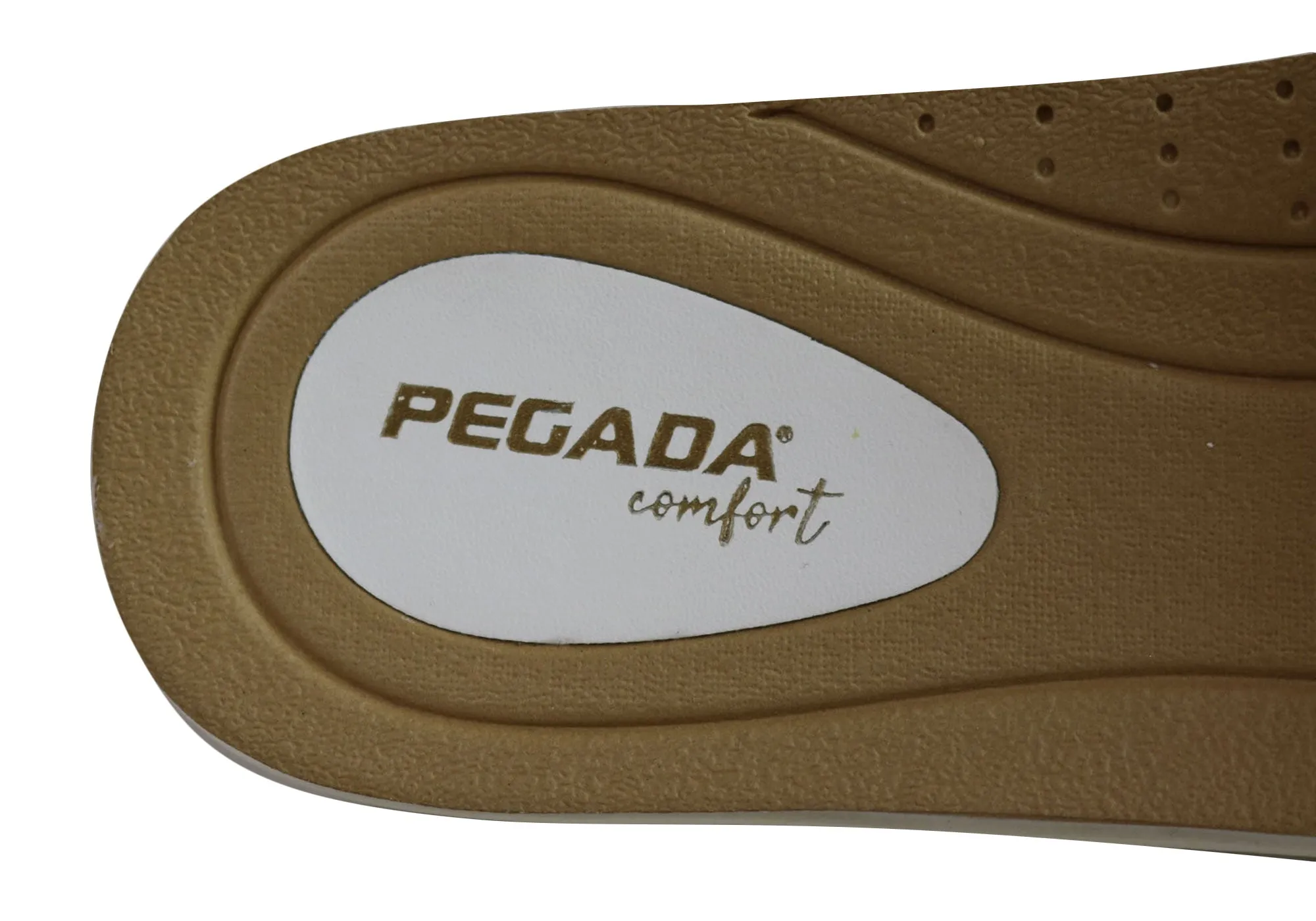 Pegada Lea Womens Cushioned Leather Sandals Slides Made In Brazil