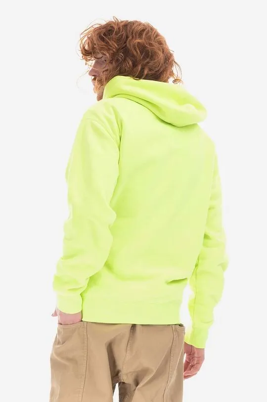 PLEASURES cotton sweatshirt men's green color Pleasures Soundscape Hoodie P22U006-YELLOW