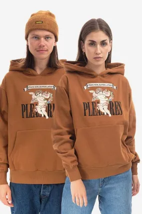 PLEASURES sweatshirt brown color Pleasures Suffering Hoodie P22F043-RUST