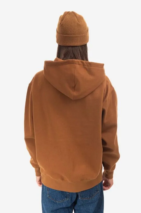 PLEASURES sweatshirt brown color Pleasures Suffering Hoodie P22F043-RUST