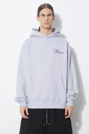 PLEASURES sweatshirt Cafe Hoodie men's gray color hooded P24SP026.GREY